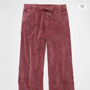 AE Stretch Corduroy Low-Rise Baggy Wide-Leg Pant